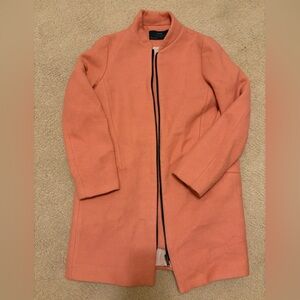 Zara Salmon Pink Zip-Up Jacket/Coat